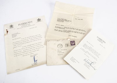 Lot 1119 - Two letters from Harrods of Knightsbridge  to Norah Wellings 1959