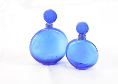Lot 203 - Two Lalique Sans la Nuit moon flask shaped perfume bottles