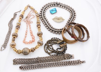 Lot 211 - A collection of silver bracelets and necklaces
