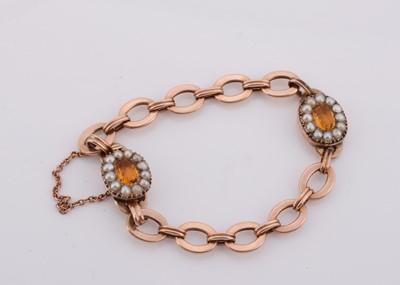Lot 238 - A 19th Century yellow metal and paste set bracelet