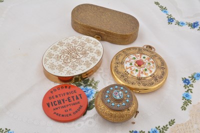 Lot 284 - French 1920s and later gilt metal compacts