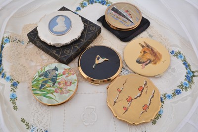 Lot 291 - Circular gilt metal Stratton compacts