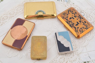Lot 309 - Five Richard Hudnut rectangular Art Deco compacts