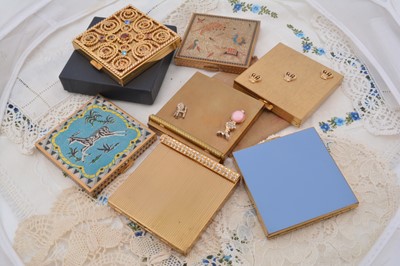Lot 326 - Seven 1940s and 1950s Volupte USA square compacts