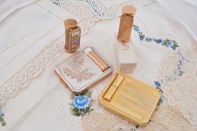 Lot 331 - Two gilt metal Corona 1950s duo vanities