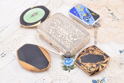 Lot 358 - Two Elgin American tear shaped compacts c1940