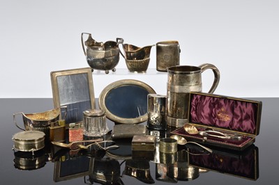 Lot 364 - A collection of Georgian and later silver and other items
