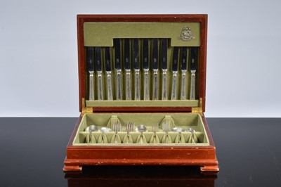 Lot 369 - A part canteen of 1980s silver cutlery by B&M
