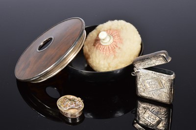 Lot 376 - A Victorian silver vesta case and two other items