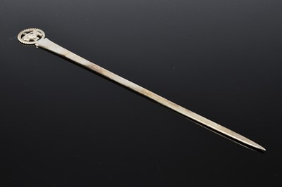 Lot 388 - A George III silver meat skewer by T.O