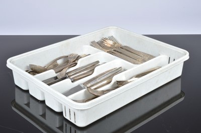 Lot 403 - A part silver plated canteen of cutlery by Elkington & Co