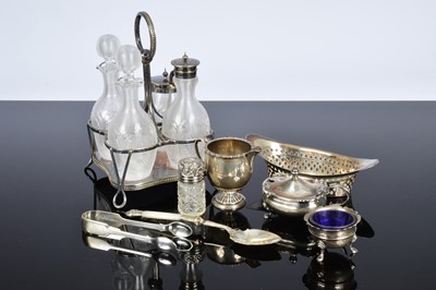 Lot 409 - A small collection of Victorian and later silver and silver plated items