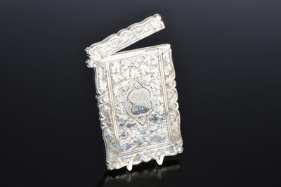 Lot 416 - A Victorian silver calling card case by FM