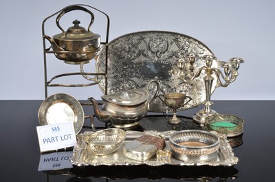 Lot 422 - A collection of Victorian and 20th century silver plated items