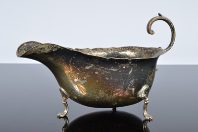 Lot 426 - An Edwardian silver sauce boat from A & Co Ltd