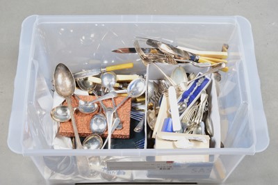 Lot 460 - A large quantity of silver plated and other cutlery and other items