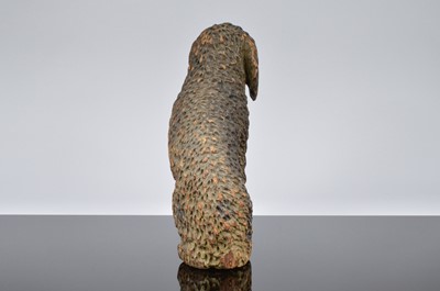 Lot 497 - An interesting antique carved wooden figure of a dog
