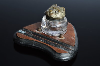 Lot 536 - A Victorian novelty inkwell on stand