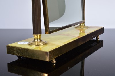 Lot 548 - A 20th century brass and onyx vanity mirror