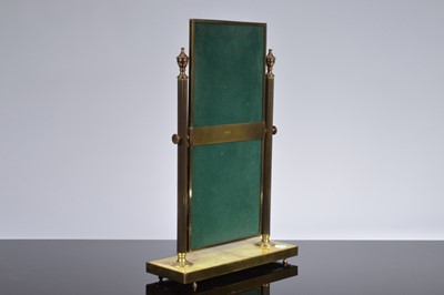 Lot 548 - A 20th century brass and onyx vanity mirror