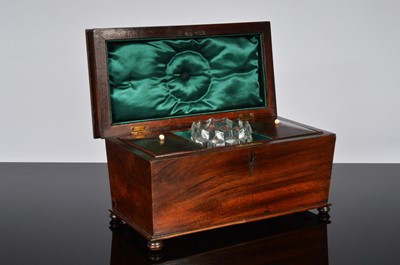 Lot 554 - A recently restored Victorian mahogany tea caddy