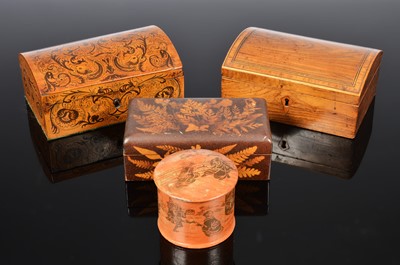 Lot 557 - Five Victorian and later boxes