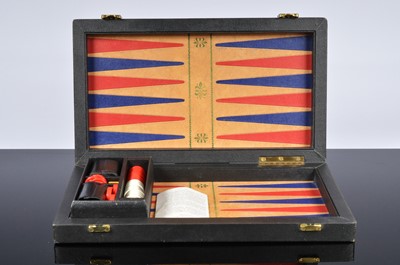 Lot 559 - A second half 20th century backgammon set