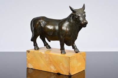 Lot 571 - A late 19th century bronze model of a bull