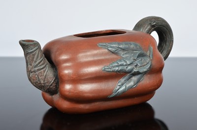 Lot 581 - Five reproduction Chinese terracotta Yixing style tea pots