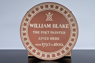 Lot 632 - A rare Minton Pottery house plaque relating to William Blake