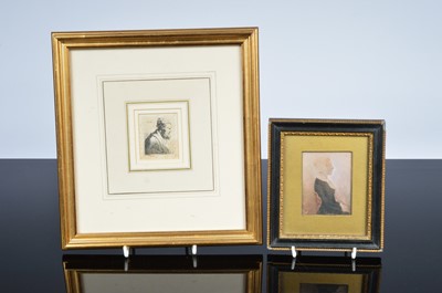 Lot 678 - Two small antique works on paper
