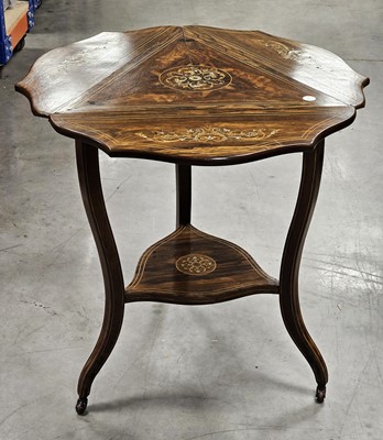 Lot 712 - A Victorian inlaid occasional table