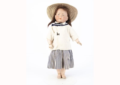 Lot 1182 - A small Kämmer & Reinhardt 101 Marie character girl doll