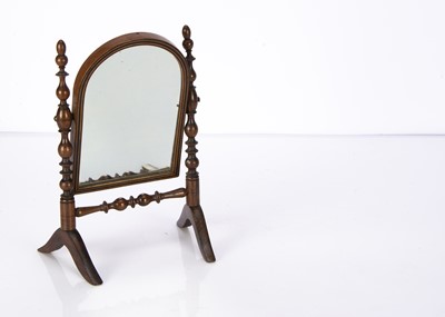 Lot 1218 - A 19th century doll’s wooden toilet mirror