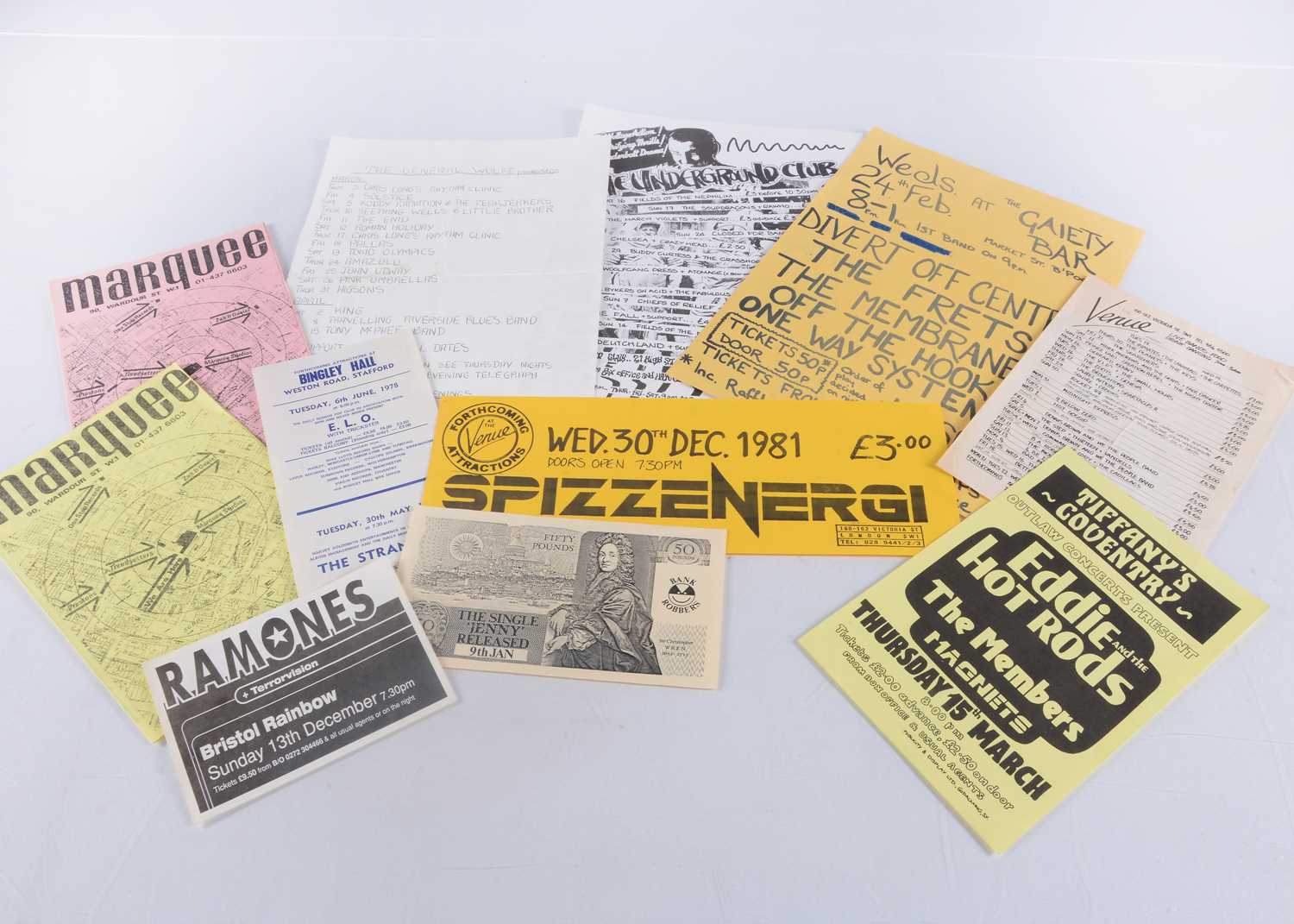 Lot 460 - Punk / New Wave Gig Flyers