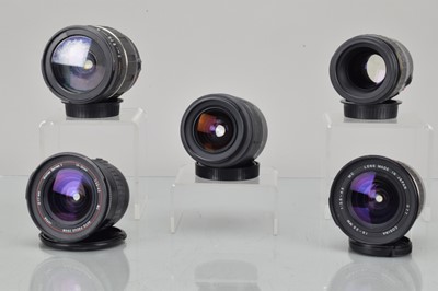 Lot 32 - Five Canon EF Mount Lenses