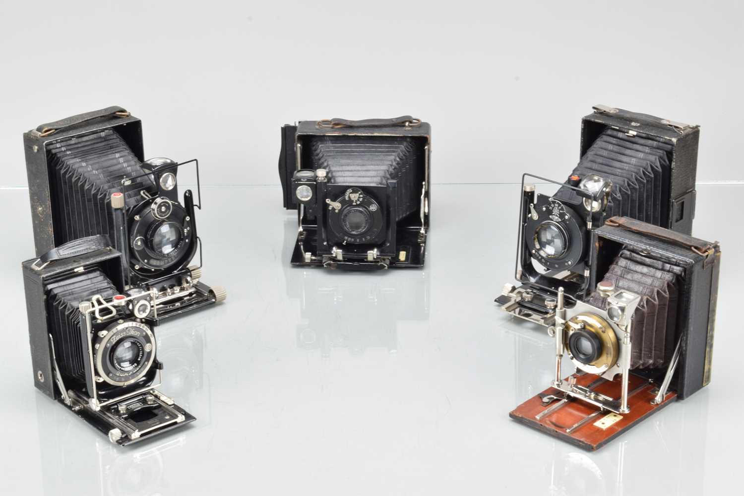 Lot 40 - Five Folding Plate Cameras