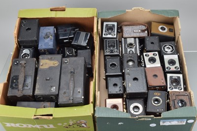 Lot 45 - Two Trays of Box Bakelite and Failing Plate Cameras