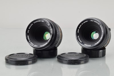 Lot 57 - Two Minolta MC Macro 50mm f/3.5 Lenses
