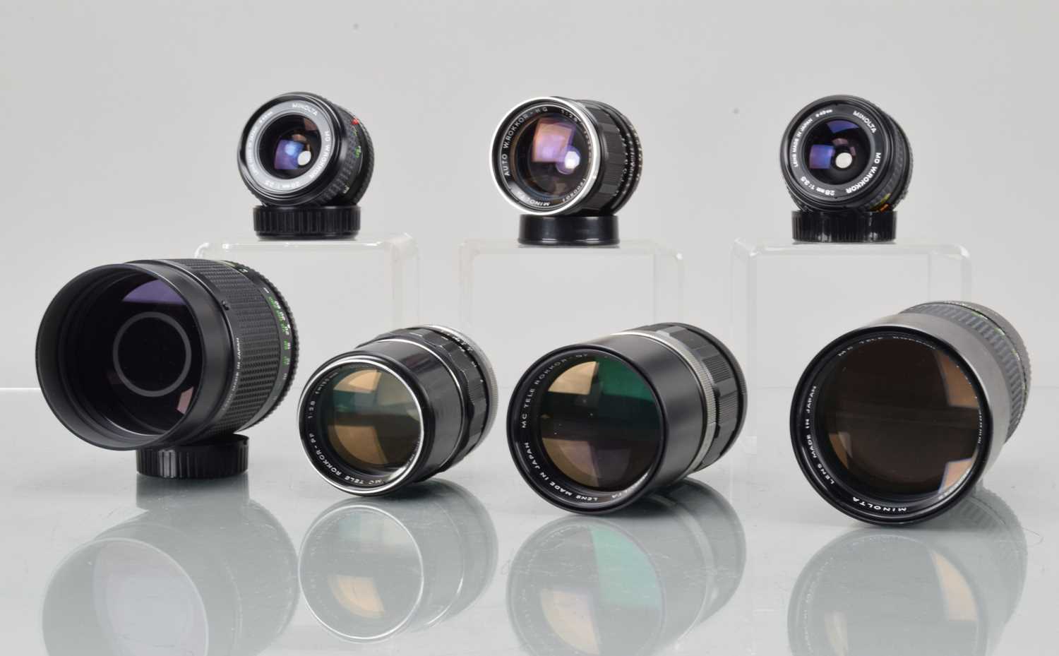 Lot 58 - A Group of Minolta Prime Lenses