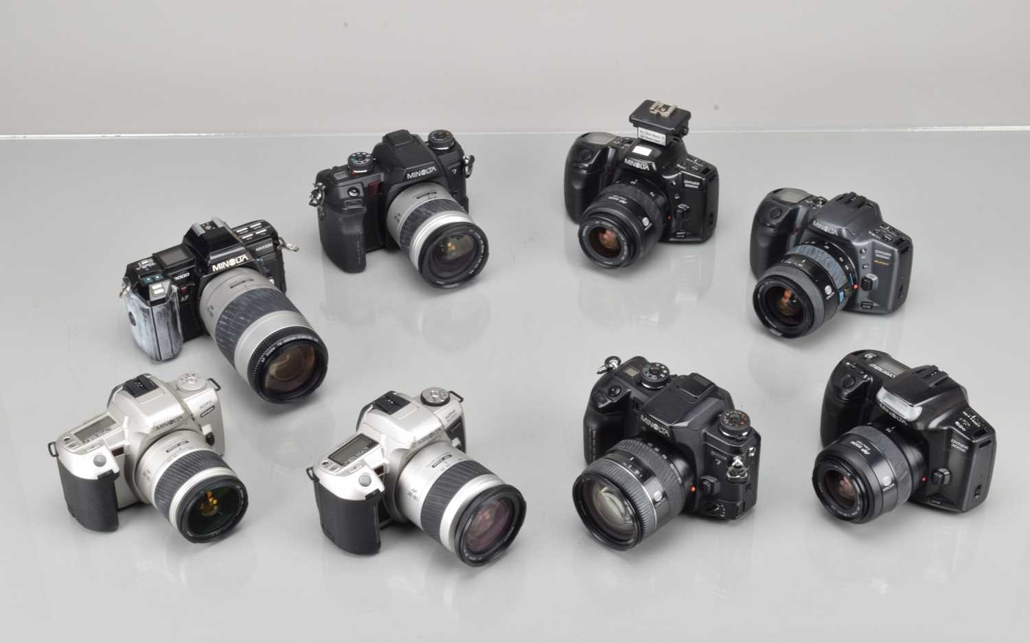 Lot 60 - A Tray of Minolta SLR Cameras