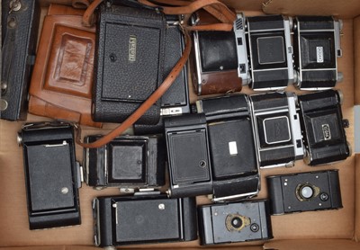 Lot 77 - A Tray of Kodak Folding Cameras