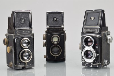 Lot 84 - Three Rolleicord TLR Cameras