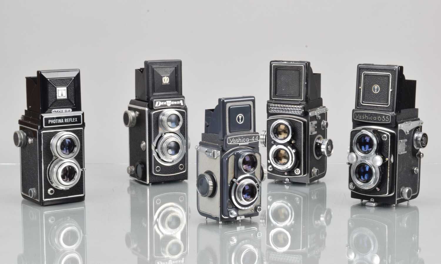 Lot 86 - Five TLR Cameras