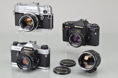 Lot 112 - Three Mamiya SLR Cameras