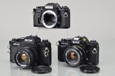 Lot 114 - Three Ricoh SLR Cameras