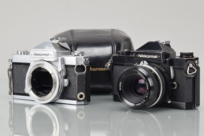 Lot 123 - Two Nikon Nikkormat SLR Cameras