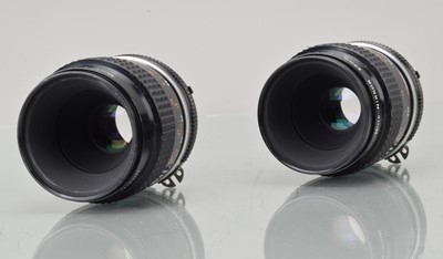 Lot 128 - Two Nikon Micro Nikkor 55mm f/2.8 Ai-S Lenses