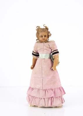 Lot 1245 - A mid 19th century Montanari poured wax child doll