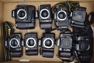 Lot 131 - A Tray of Nikon SLR Camera Bodies